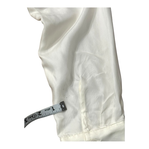 Madewell Brushed Ruched Front Ivory V-neck Long Sleeve Blouse Women’s Size 8 - Picture 14 of 14